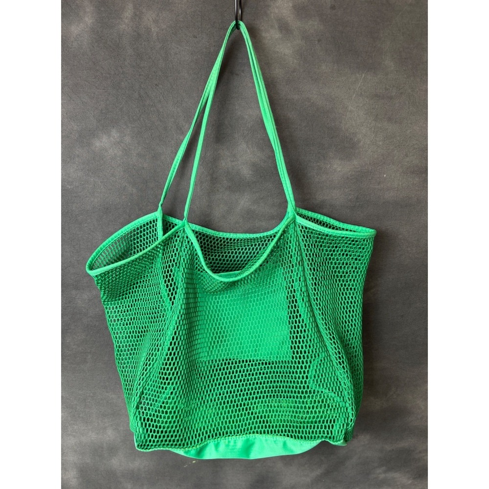 Hoxis Green Mesh Tote Bag Womens Large Shoulder Beach Grocery Market Shopper Bag